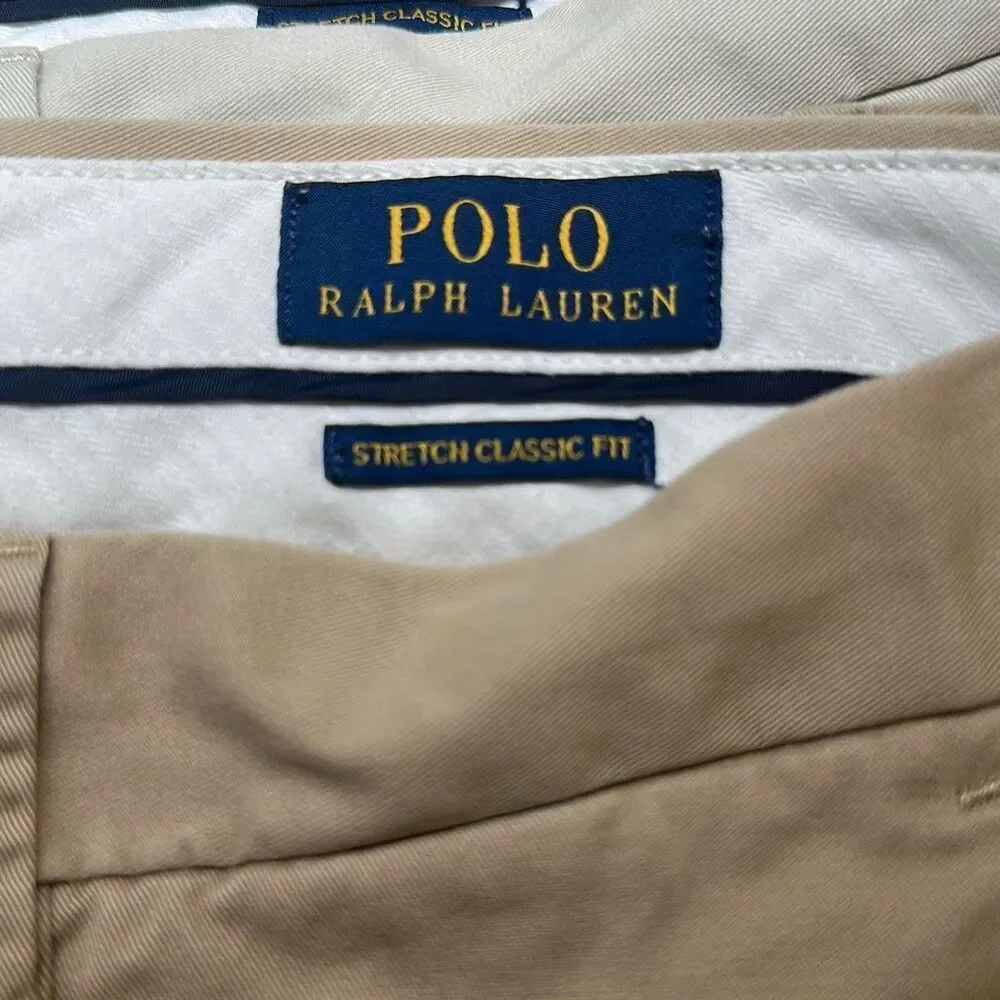 Polo Ralph Lauren Mens Stretch Classic Fit Shorts size‎ 34 Bundle of 2